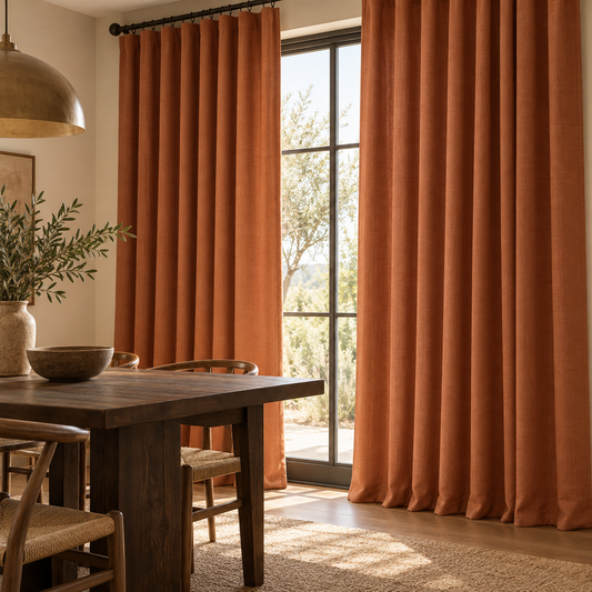 AI-generated design illustration of Clay Glow Curtain