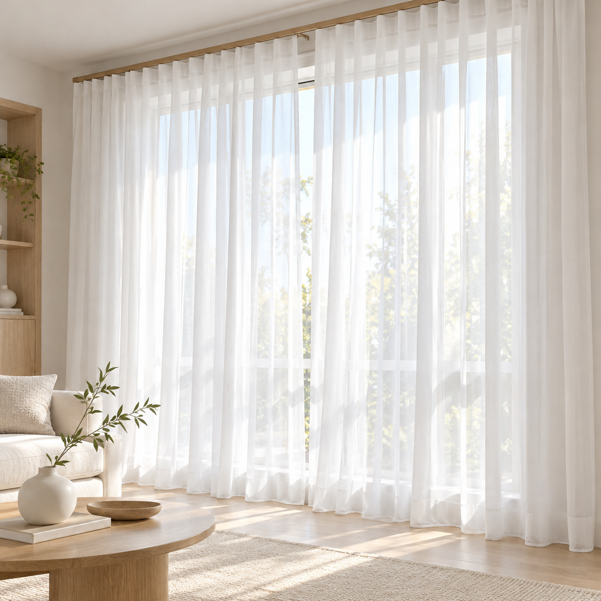 AI-generated design illustration of Cloud Sheer Curtain